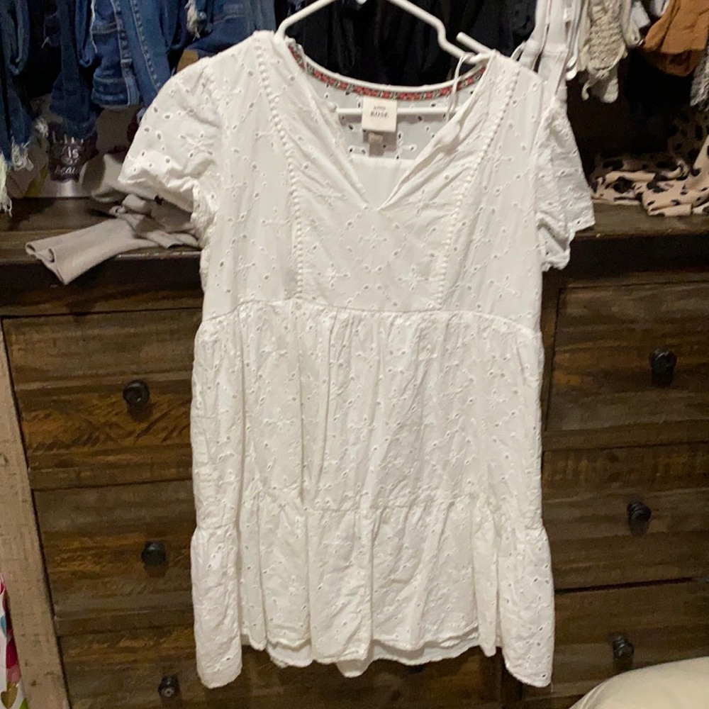 White eyelet dress